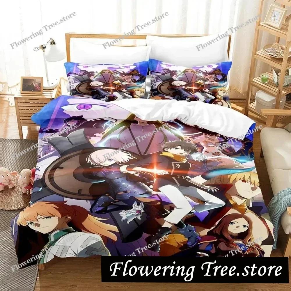 Anime Fate Grand Order Bedding Set Duvet Cover Bed Set Quilt Cover Pillowcase Comforter king Queen Size Boys Adult Bedding Set02