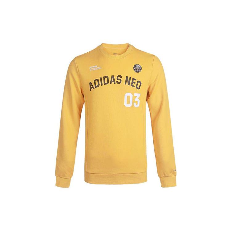 Мужские толстовки Adidas Neo Желтые С круглым вырезом Умеренный Обычный GJ8949 L