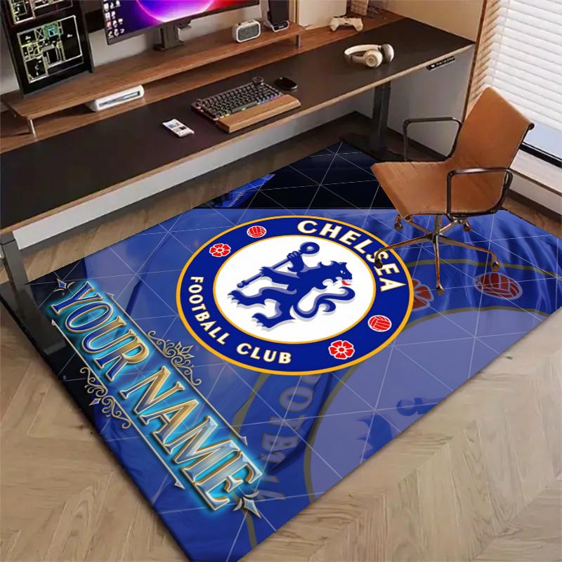 Custom C-Chelsea Mat Personalized Name, Polyester Washable Indoor Entryway Rug, Gift for Christmas, Easter, Thanksgiving Day