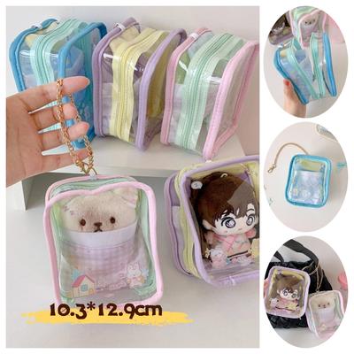 1 Stück Puppen-Display-Tasche 9 Stile Transparente Schutzhülle PVC-Organizer-Box Mit 20cm Kettenanhänger Klare Münzbeutel-Dekoration