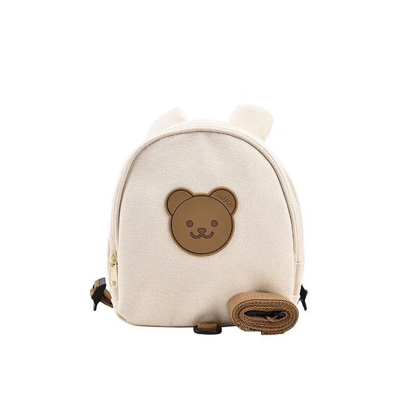 Anti-loss Rope Backpack Korean Kids Backpack Cute Handbags for Girl Kindergarten Boy Schoolbag Cartoon Bear Bunny Toddler Bag