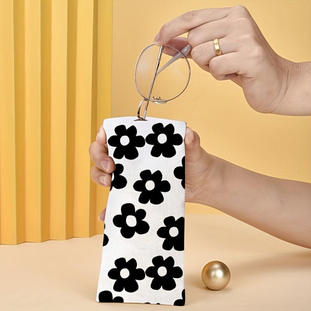Floral Print Glasses Bag Waterproof Sunglasses Pouch Korean Style Eyewear Storage Bag For Women
