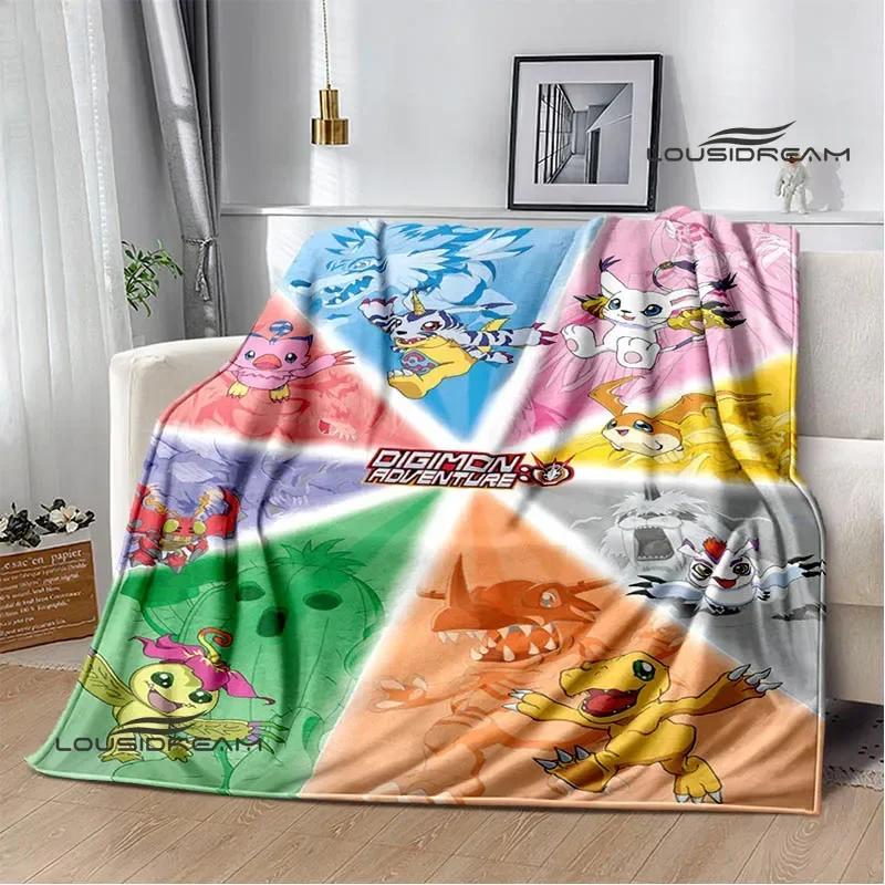 Digimon Cartoon Printed Blanket Flannel Warm Blankets Soft and Comfortable Blanket Bed Linings Cubre Cama Birthday Gift