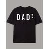 European Size Dad 3 Logo Print Casual Men'S T-Shirt, Summer Men'S Round Neck Short Sleeve T-Shirt, Stylish And Versatile Trendy Print Short Sleeve.