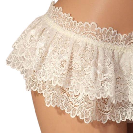 Women Briefs Lace Bow Sexy Pure Color Sweet G-string for Living Room