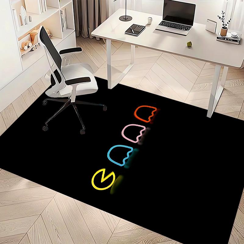 P-PacMan Game Printed Absorbent Washable Carpet, Non-Slip Bathroom Mats, Kitchen Rugs, Yoga Mat,Living Room Entrance, Camping Picnic Rugs