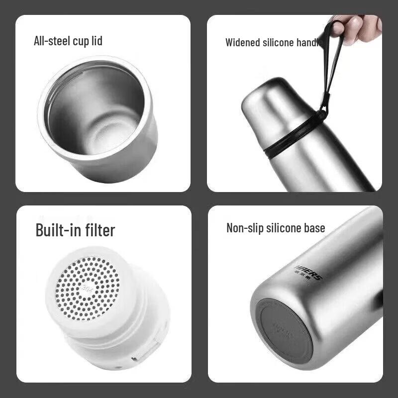 Haers Portable 316L Stainless Steel Vacuum Insulated Bottle
