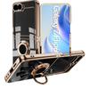 Samsung Z Flip7 Foldable Phone Case: Electroplated Magnetic Stand & Finger Ring Protective Cover