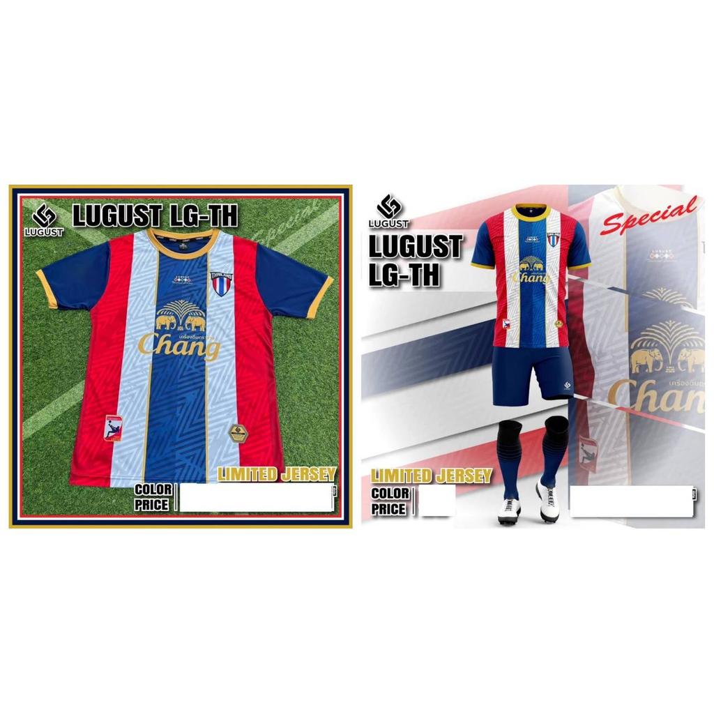 Thailand FOOTBALL SOCCER NATION TEAM JERSEY SHIRT HOME FAN Print Round Neck Unisex Men Women Quick Dry Short Sleeve Uniform Elephant Logo Sport