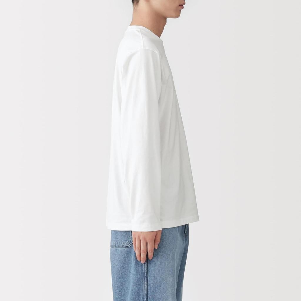 MUJI Long Sleeve Jersey T-Shirt Men Japan Original Cotton