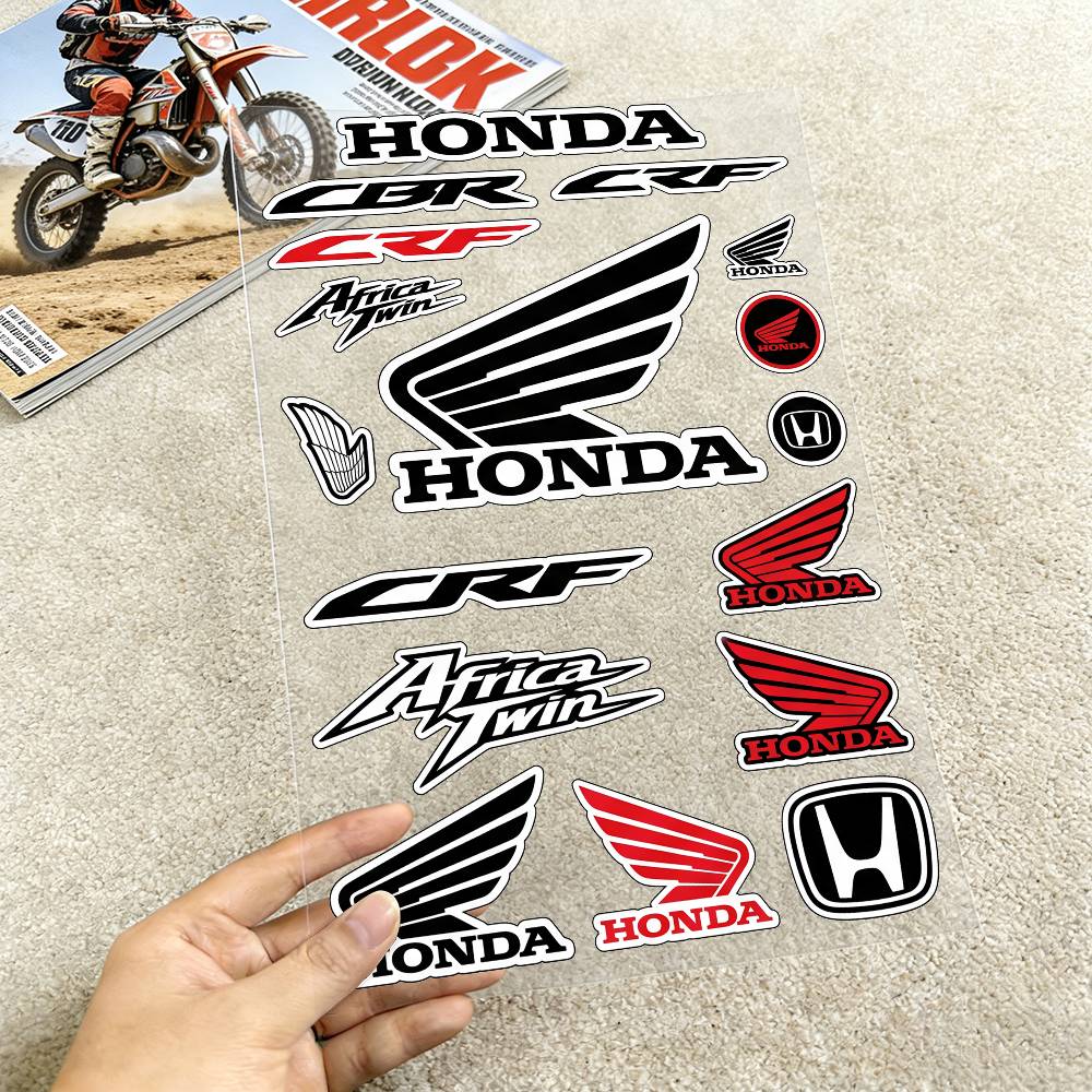 vdbn2 FOR HONDA RACING Waterproof Reflective Scratch Cover Sticker Universal Decor Decal For Car Motorcycle Helmet Refrigerator