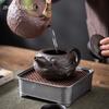 Chinese Yixing Purple Clay Teapot Hand Carving Dragon Pattern Beauty Tea Kettle Classic Ball Hole Filter Pot Zisha Tea Sets