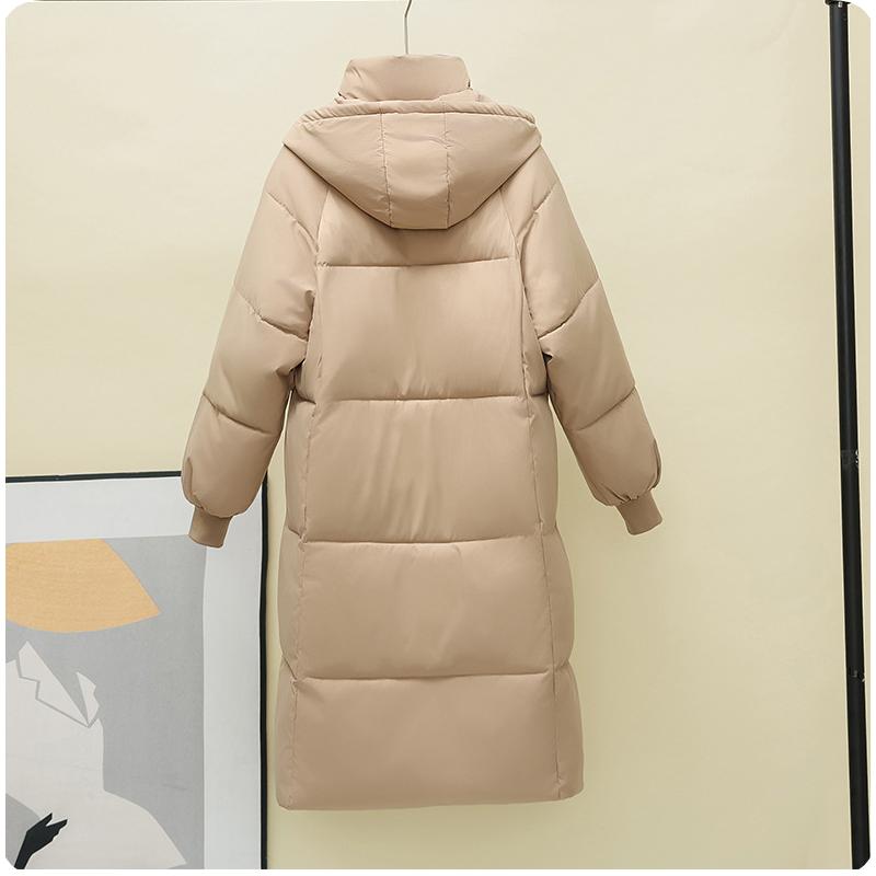 Down Padded Jacket Women's Long Over-the-knee Korean Version of The Thick Bread Jacket Winter Loose Padded Jacket