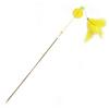 Bite-Resistant Feather Cat Teaser with Bell - Long Handle Toy for Self-Entertainment and Boredom Relief