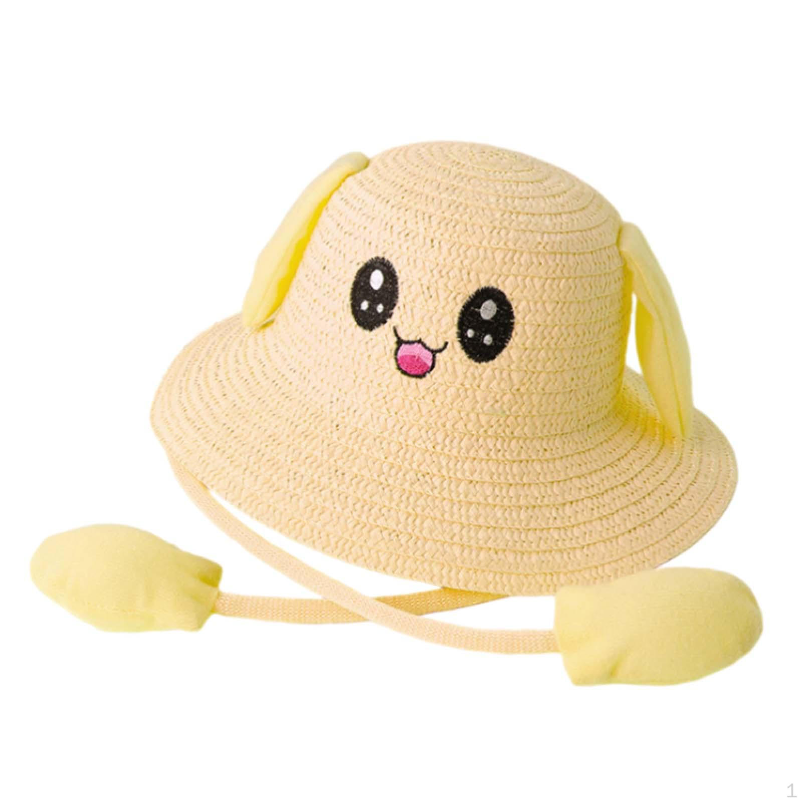 Шапка-ушанка Летняя Солнце Забавная Повседневная Модная Милая Детская Пляжная для Коротких Yellow
