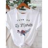 Plus Size, TEAM DE La Mariee Graphic Print Plus Size Women's T-shirt, Short Sleeve Crew Neck Casual Top for Summer & Spring, Women's Clothing