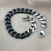 New 316L stainless steel Primary color and black dual Hip hop bracelet anklet