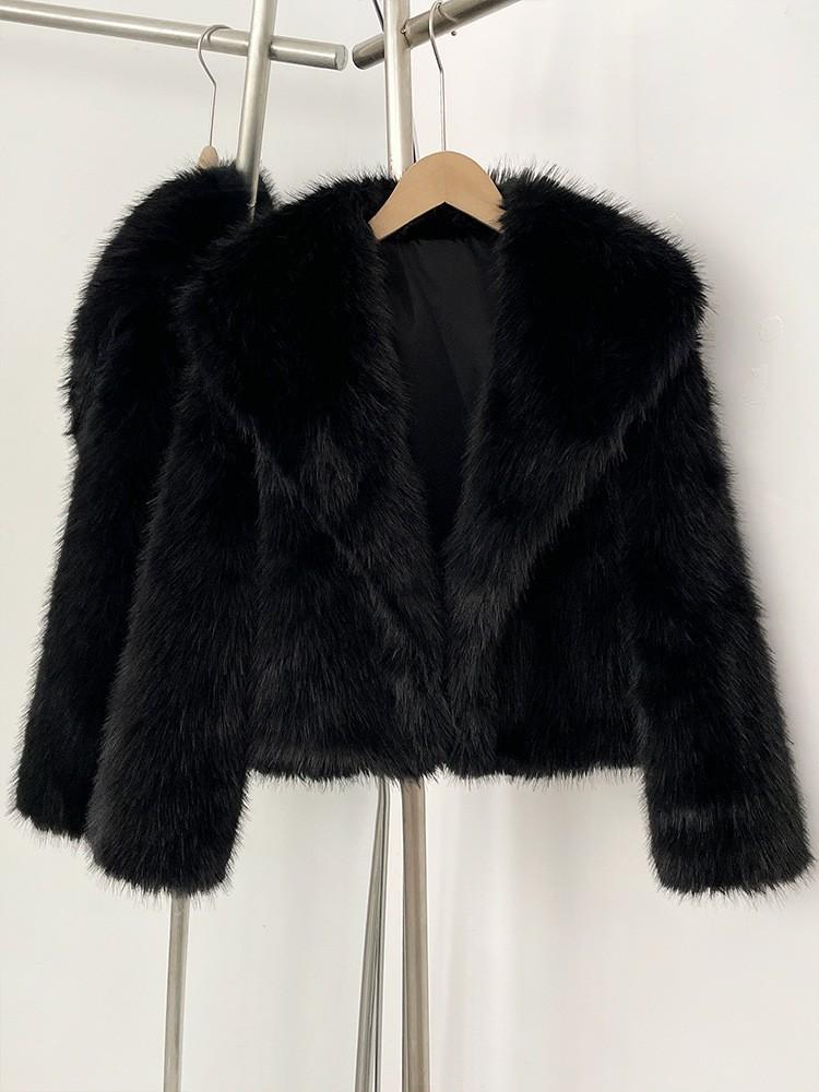 European and American autumn and winter new imitation fox fur coat women's short fashion fur coat coat