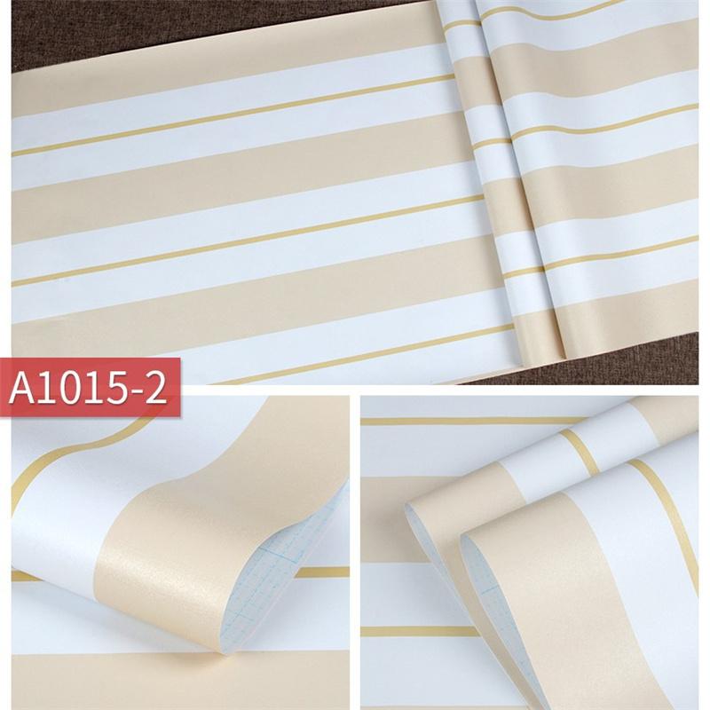 Simple 3D Stripes Self-Adhesive Waterproof Wallpaper Wall Decor Desk & Furniture DIY Removable Stickers