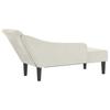 Cream Velvet Chaiselongue with Cushion