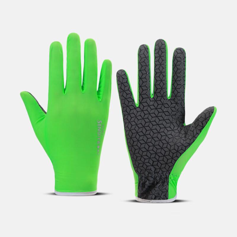 Rindu Summer Ice Silk Full Finger Outdoor Sports Gloves XL