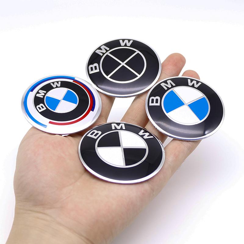 56mm 60mm 65mm 70mm Ratų lipdukas BMW E46 E90 F30 F10 G20 X5 50-mečio emblema Ženklelis 4 vnt. „Pasidaryk pats“ Automobilio ratlankio centrinės dalies lipdukas