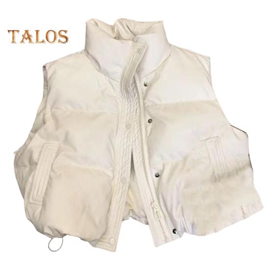 

Зимний женский жилет, утепленное пальто с застежкой-молнией, воротник-стойка, без рукавов, однотонное, ветрозащитное, сохраняющее тепло, уличное пуховое пальто XXXL бежевый