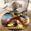 1pc Bumblebee1 Design Printed Area Round Carpet for Bedroom Living Room Home Decor Rugs Mat Non Slip Mat Rug for Bedside