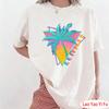 Retro Vintage 1980s Summer Palm Tree Summer Vacation Time TShirt Beach Music Festival Fashion Party with Palm Tree Pattern Tops