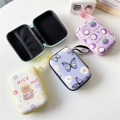 Earphone Box Zipper Data Cable Charging Line Cable Storage Case Bag Women Girls Lipsticks Cards Coin Storage Box