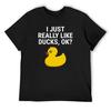 I Just Really Like Ducks Ok Rubber Duck T-shirt T-Shirt Blue Archive Plain New Edition Mens T Shirt