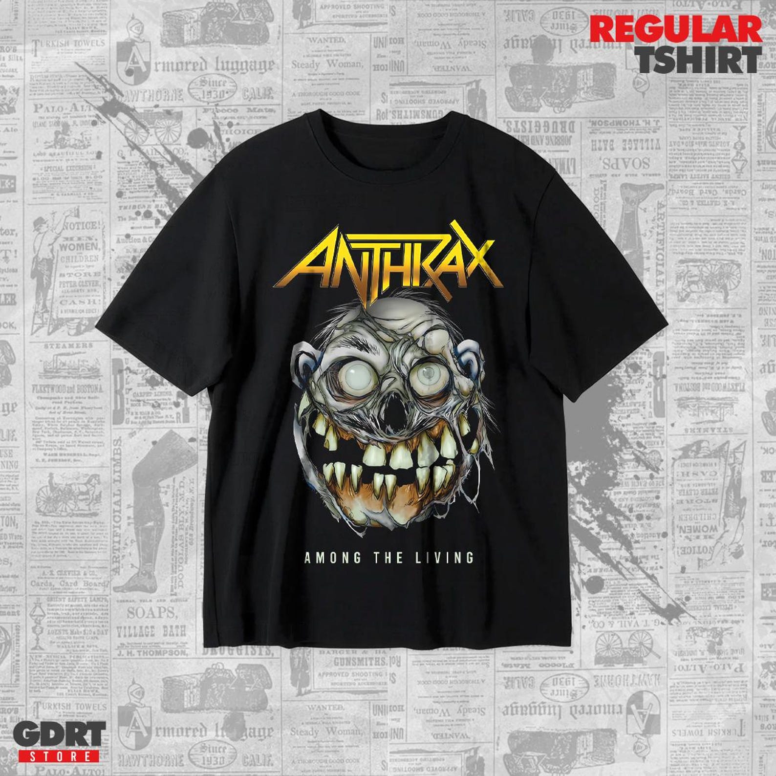 Anthrax T shirt - Among The Living Albums - Unisex Heavy Shirt S