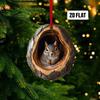 Cute Pattern Keepsake Christmas Ornaments Acrylic Cartoon Forest Animals Christmas Ornaments Seasonal Decor For Tree Ceiling