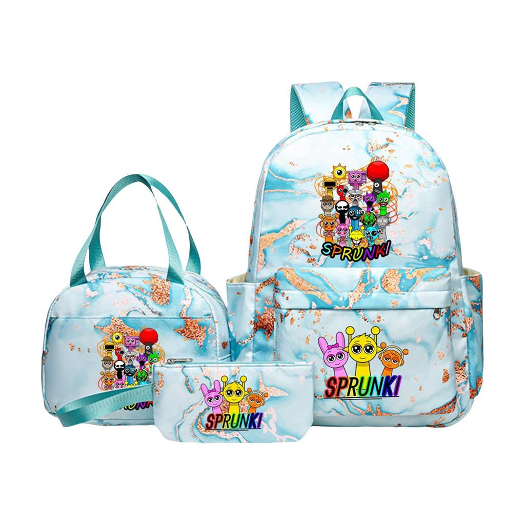 Anime Peripheral Printed Backpack, Personalized Backpack Storage Bag,Three Piece Backpack Shoulder Bag  Pencil Case Set,School Supplies
