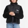 Puma Sherpa Retro Color Block Faux Shearling Stand Collar Striukė Moteriška striukė juoda 846362-01