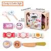 Conjunto de Brinquedos de Cozinha de Madeira para Brincadeiras de Faz de Conta Gancho Magnético Velcro Frutas Legumes Carne Sobremesa Brinquedos Educativos de Role Play