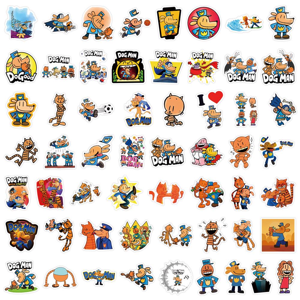 55 Cartoon Detective Dog Stickers - Journal, Stationery, Water Bottle, Computer Decoration, Waterproof