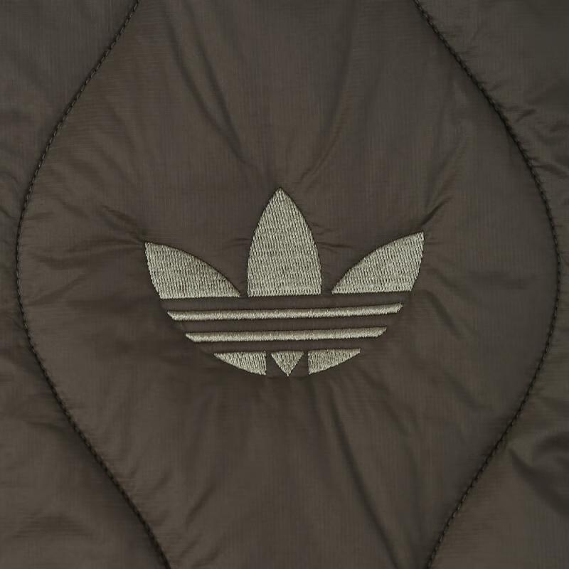 Adidas Originals Fashion Quilted Mid-Length Stand Collar Long Sleeve Jacket Women Jacket Shadow-Olive IW5863