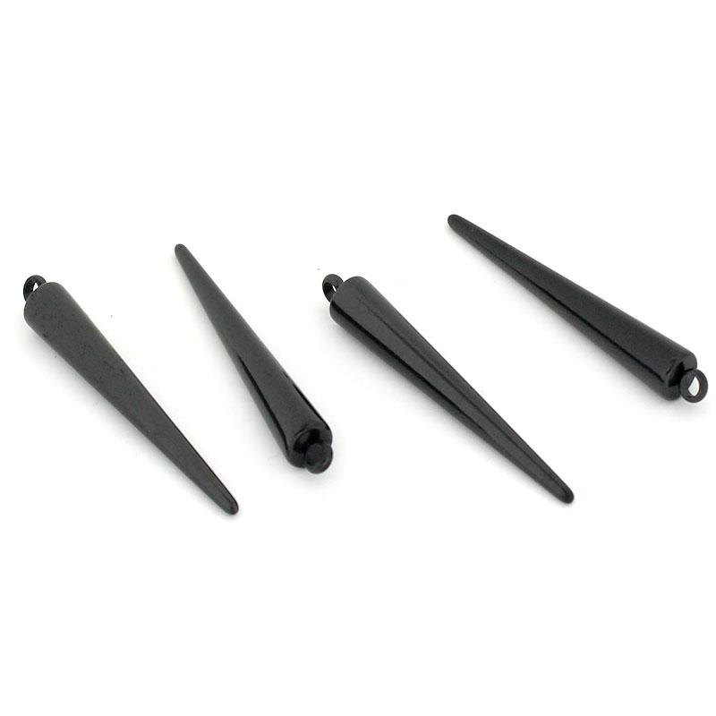 4Pcs Stainless Steel Metal Circular Cone Charms Pendants for Necklace Earrings Accessories DIY Jewelry Making Suppliers