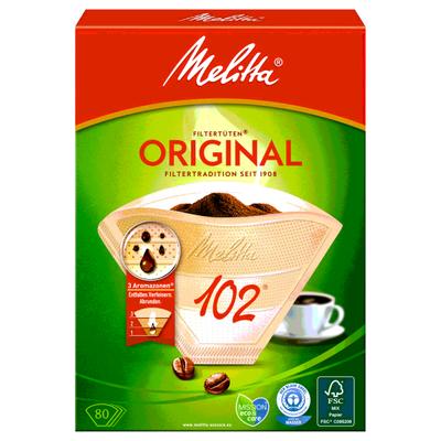 Melitta Filter Bag 102 Natural Brown Aroma 80 Pieces