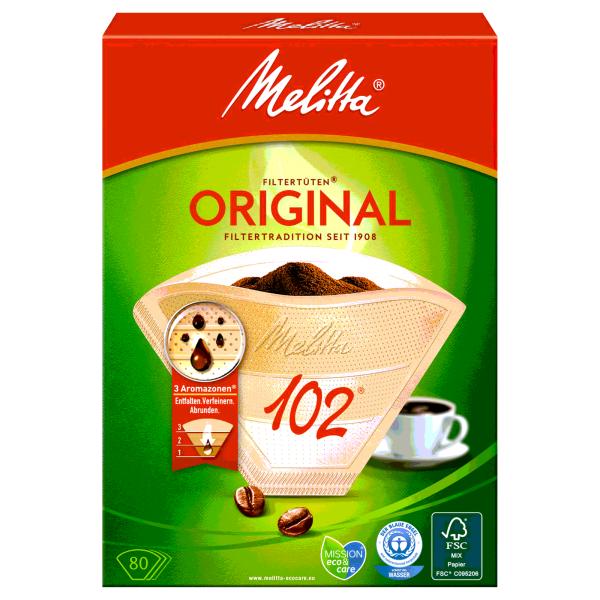 

Фильтр-пакет Melitta 102 натуральный коричневый аромат 80 шт.
