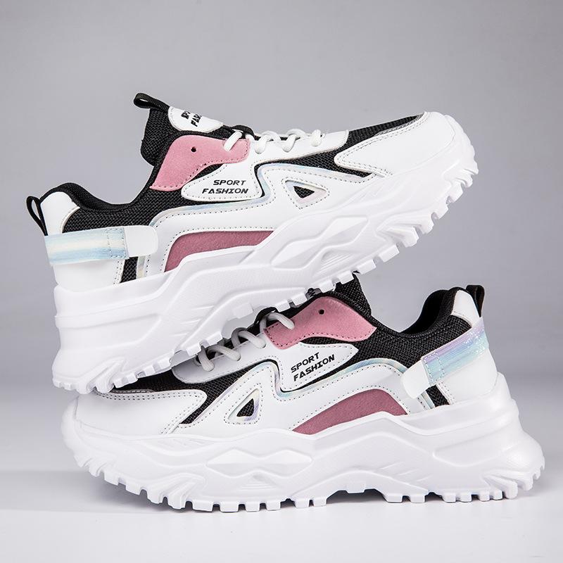 Spring and Autumn Casual Sports Daddy Shoes Low-top Single Shoes Flat-bottomed Muffin Thick-soled Lightweight Wear-resistant Non-slip