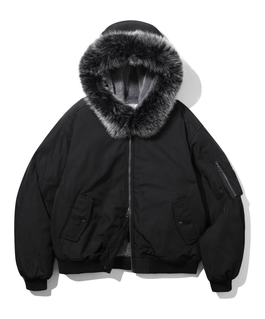 Urbanstoff Arctic Hooded Ma-1 Bomber (Black)