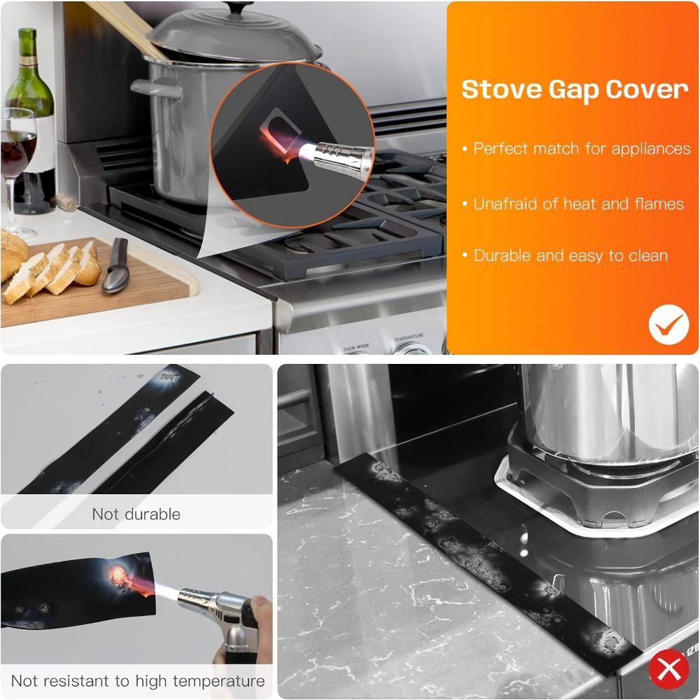 1/2 Pack Stainless Steel Stove Gap Fillers Adjustable Length Stove Top Protectors  Restaurant