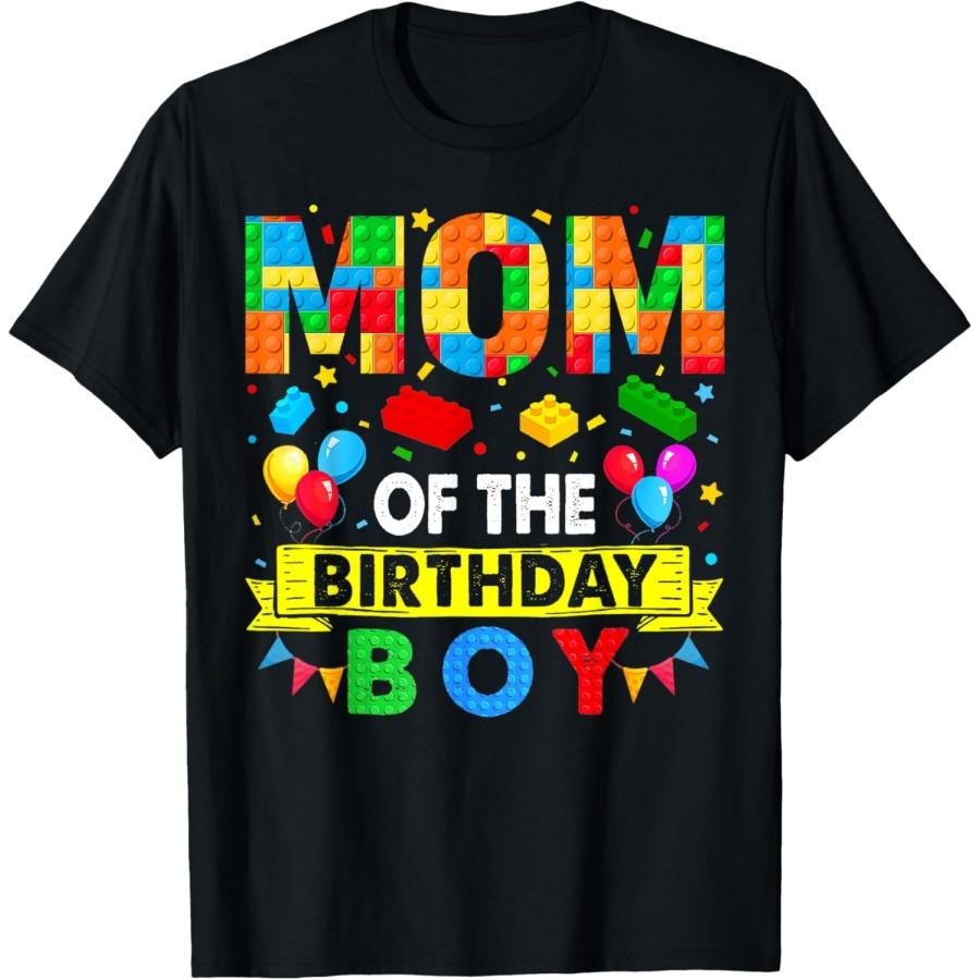 

Мама хлопчика, що святкує день народження, Майстер-будівельник, Блоки, Іграшка, Будівництво, Футболка XXXXXL чорний