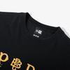 New Era SS22 Baseball Major League Team Logo History Pittsburgh Pirates Pattern Straight Cut Crew Neck T-Shirt Men Tops Black 13086554