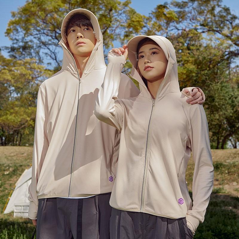 UV Protection Hooded Sun Shirt Couples Lightweight Breathable Outdoor
