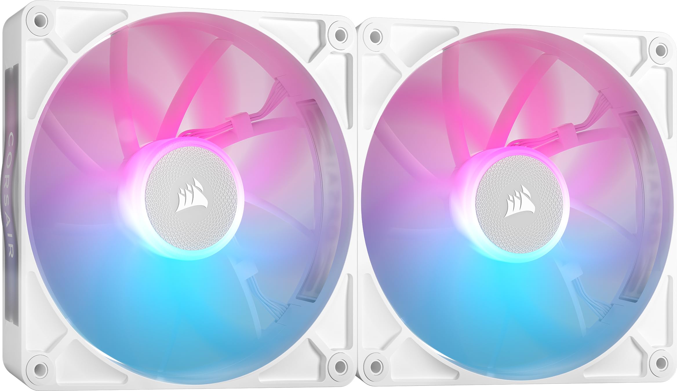 

CORSAIR iCUE LINK RX140 RGB Starter Kit 140mm PWM PC Case Fan Dual Pack LINK System Hub White (iCUE Included) CO-9051024-WW білий