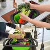 Passoire Pliable avec Poignées Extensibles Passoire Égouttoir au-dessus de l'Évier Passoires Égouttoirs pour Légumes Fruits
