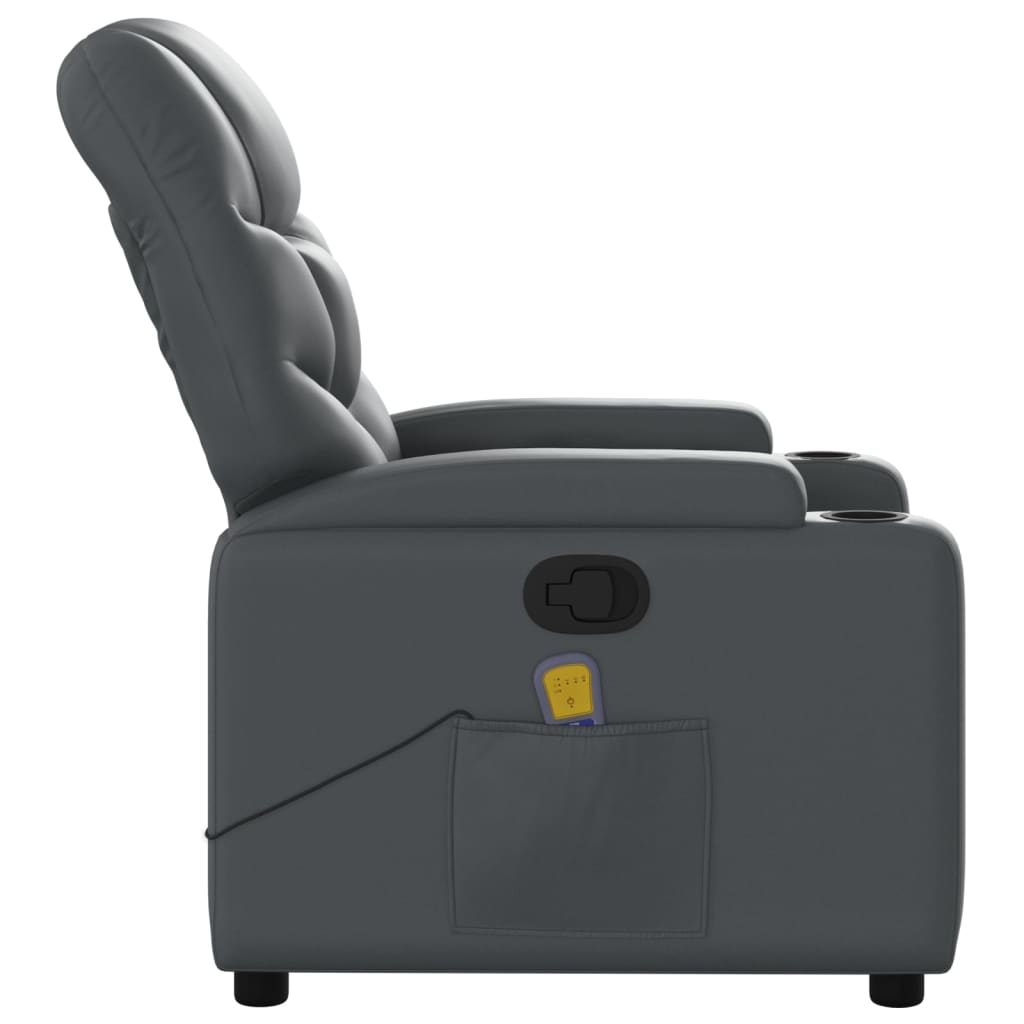 Relax Massage Chair by Grey Faux Leather